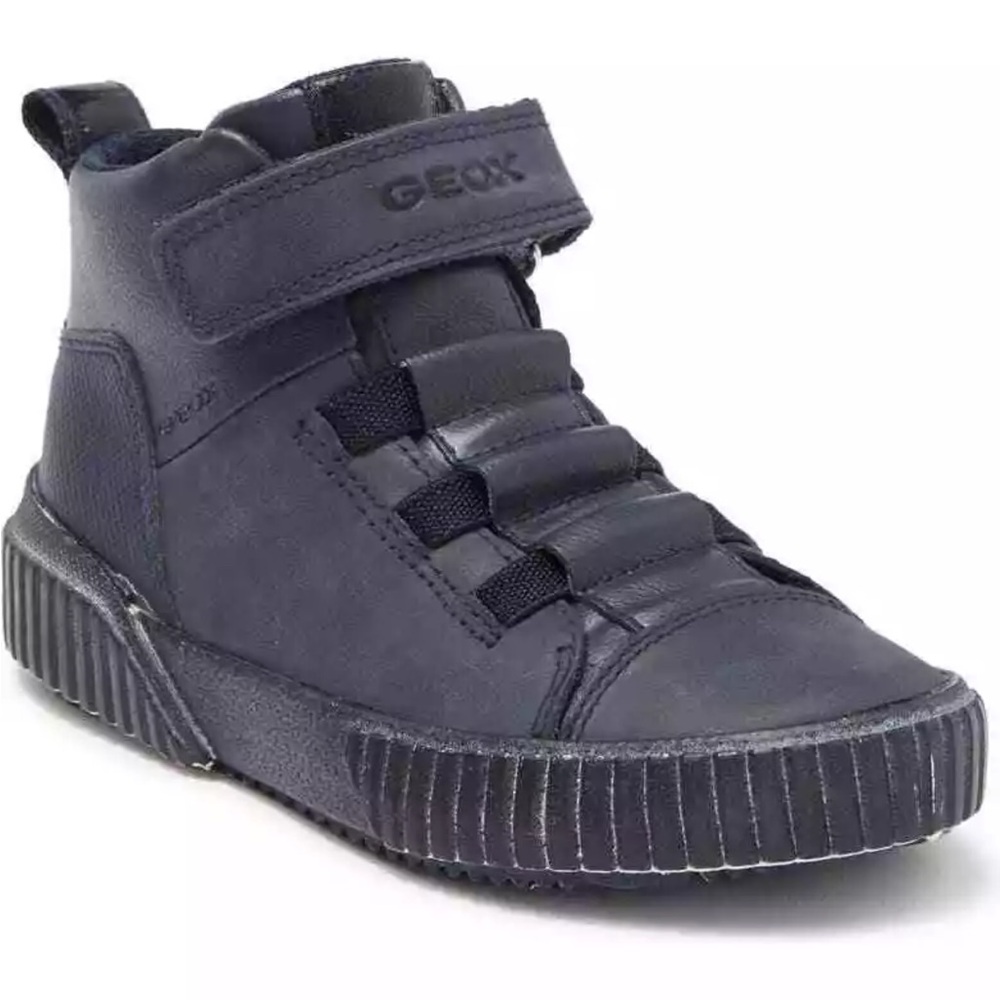 GEOX J Aloniso Distressed High Top Sneakers